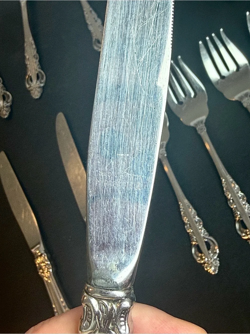 Reed & Barton Royal Majesty Mirror Steel Stainless 23 Pc Service 6 Serving